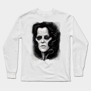 Sigourney Weaver Giger Style Long Sleeve T-Shirt